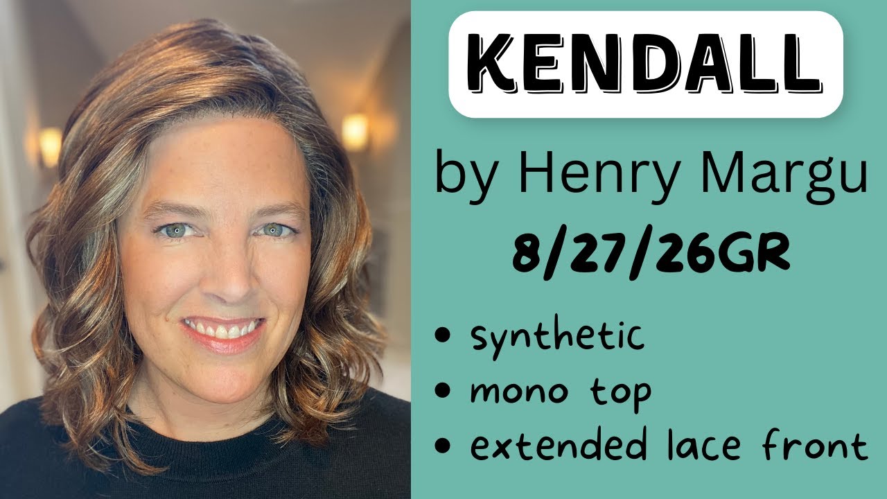 KENDALL by Henry Margu in 8/27/26GR, wig review, styling options, and color details