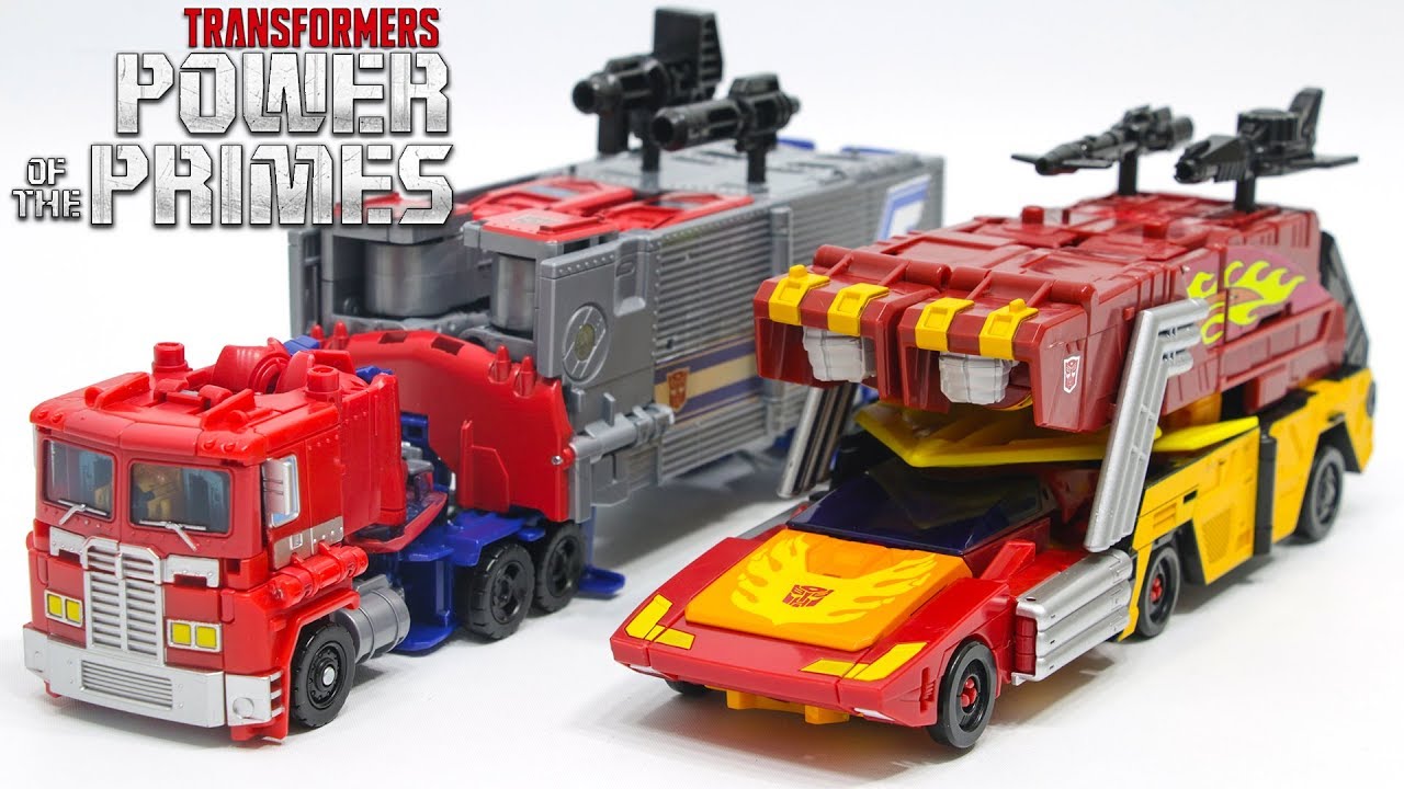Transformers Power of the Prime Evolution Rodimus Prime Optimus Prime Vehicle Car Robot Toys