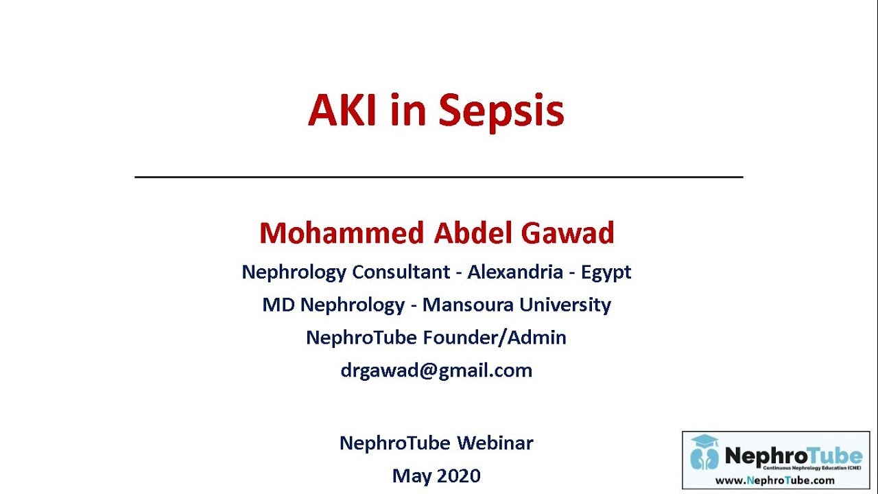 AKI in Sepsis (Arabic Language) - Dr. Gawad