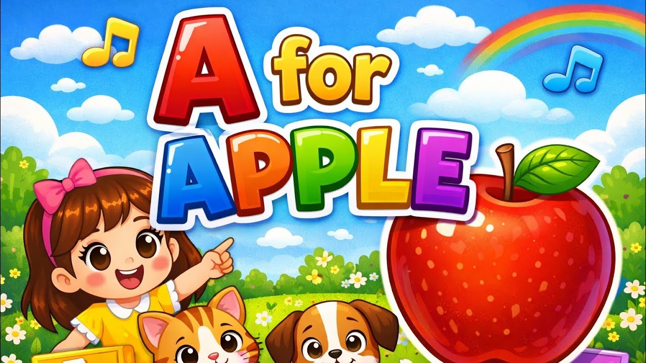 A for Apple B for Ball | ABCD Song | Kids Learning Video