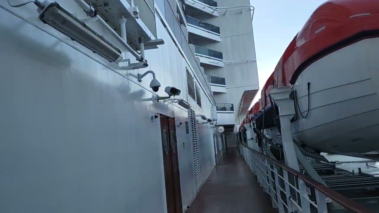 A short walk on the deck 8 outdoor promenade MSC Meraviglia
