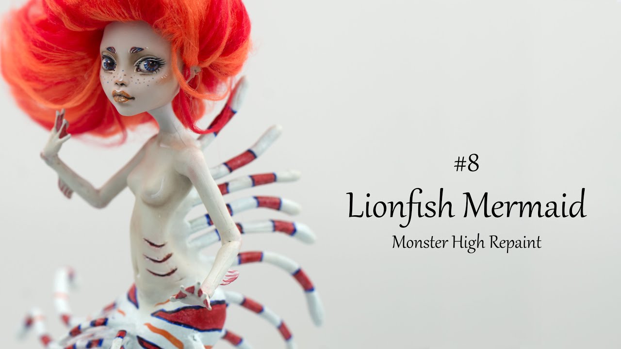 Lionfish Mermaid - Exotic Underwater Beauty OOAK Monster High Repaint