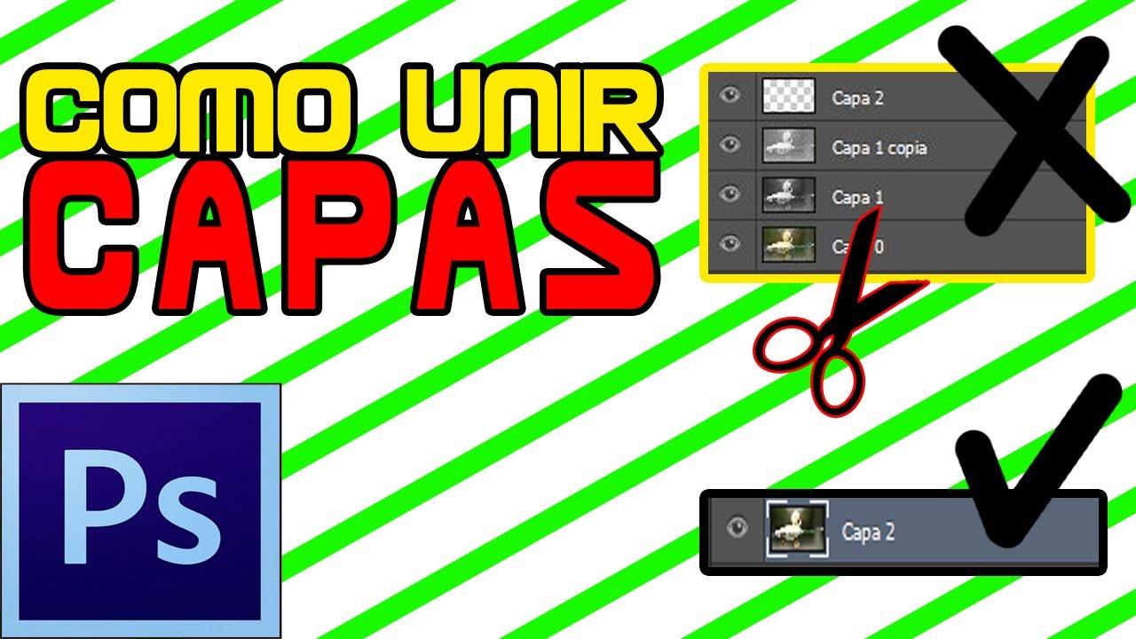 Como Fucionar & unir capas | Tutorial photoshop @Mrtecno