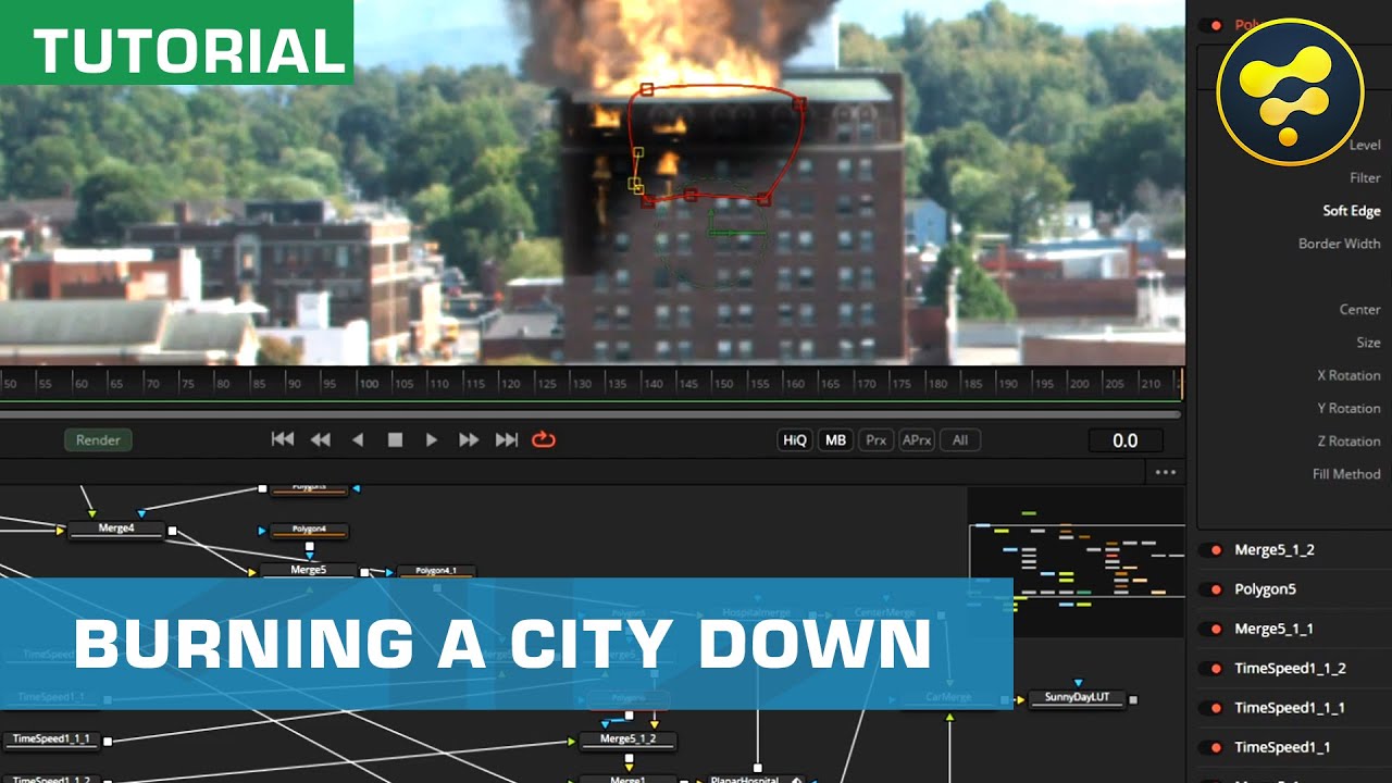 How To Burn A City Down With Fire And Smoke VFX | Fusion Tutorial | ActionVFX