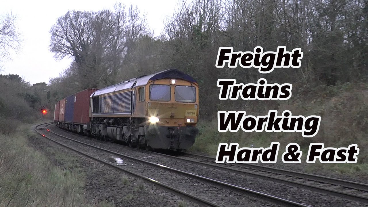 Freight Trains Working Hard & Fast in Warwickshire.