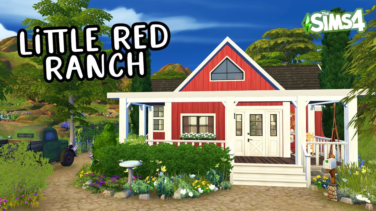 Little Red Ranch 🐎 // The Sims 4 Horse Ranch Speed Build