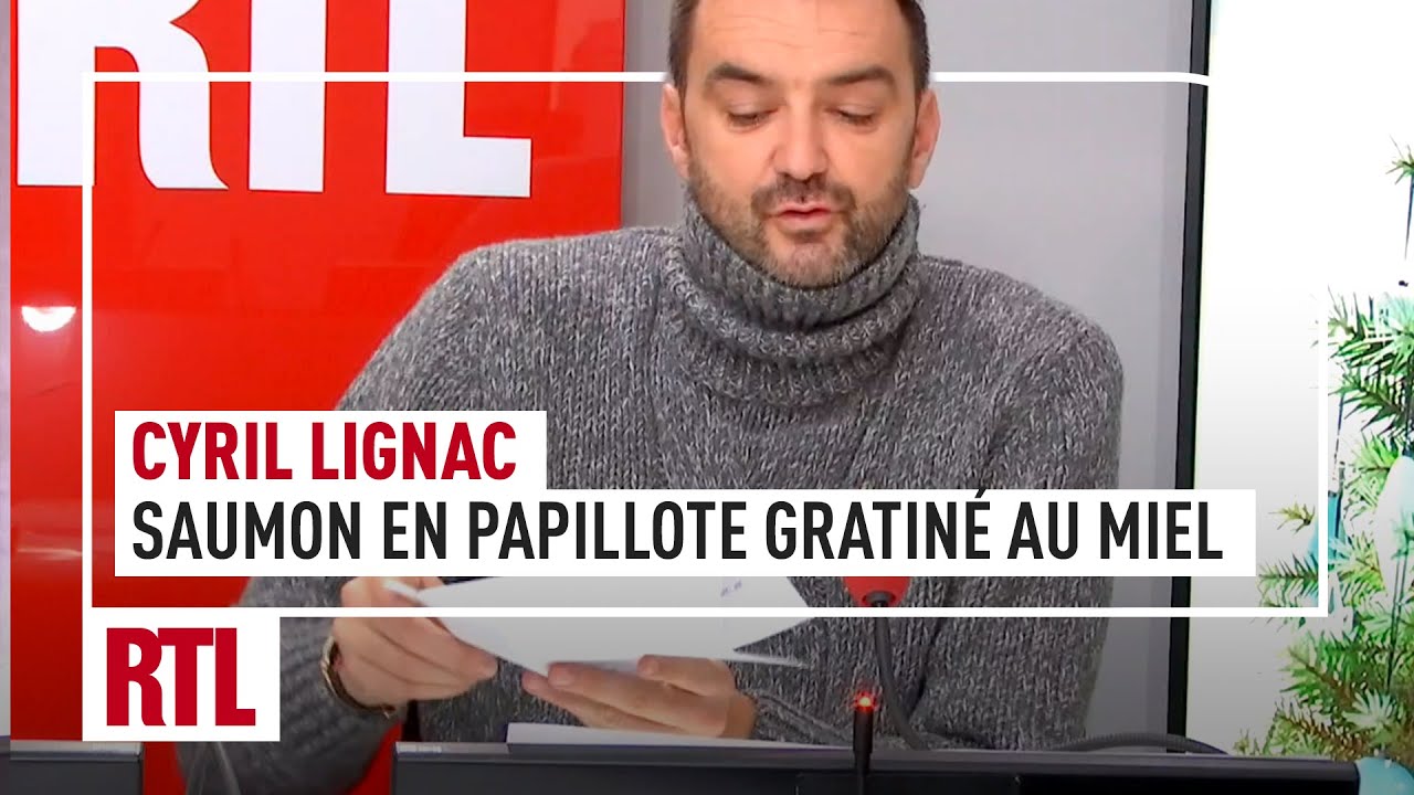 Cyril Lignac : le saumon en papillote gratin&eacute; au miel
