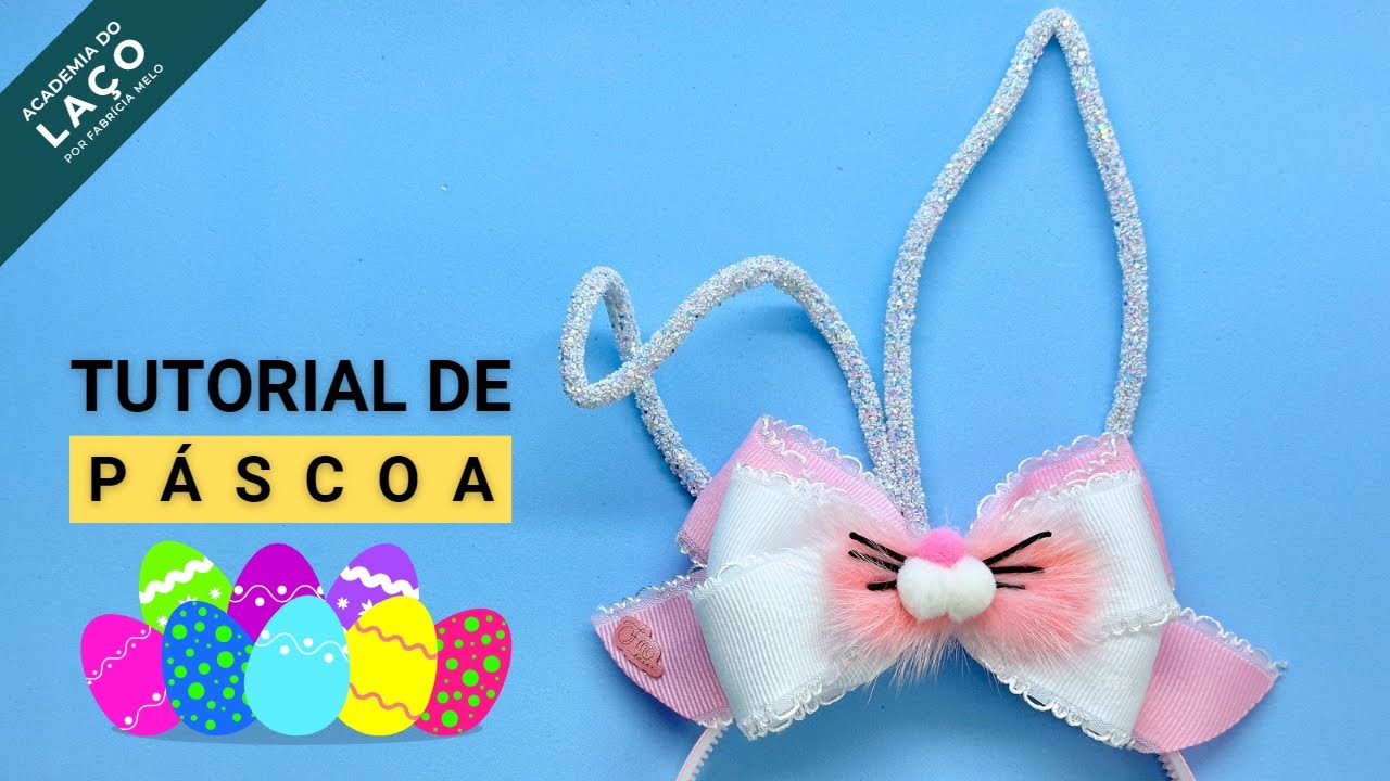 Tiara inspiração Páscoa #pap #papdelaços #tiara #páscoa