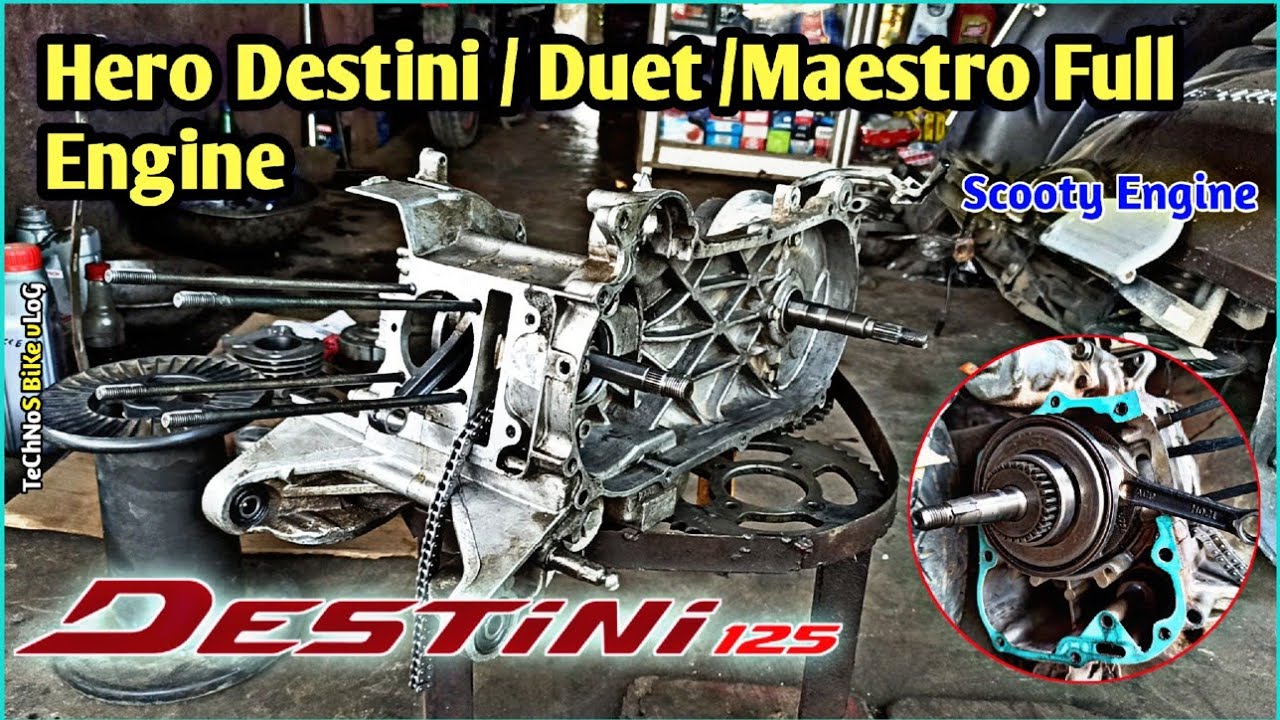 Hero Destini Full Engine Fitting|Hero Scooty||स्कूटी फुल इंजन फिटिंग||Duet Maestro|Technos Bike Vlog