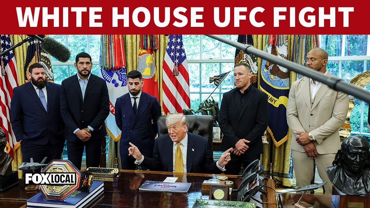 ПОЛНАЯ ВЕРСИЯ: Президент Трамп обсуждает бой UFC в Белом доме