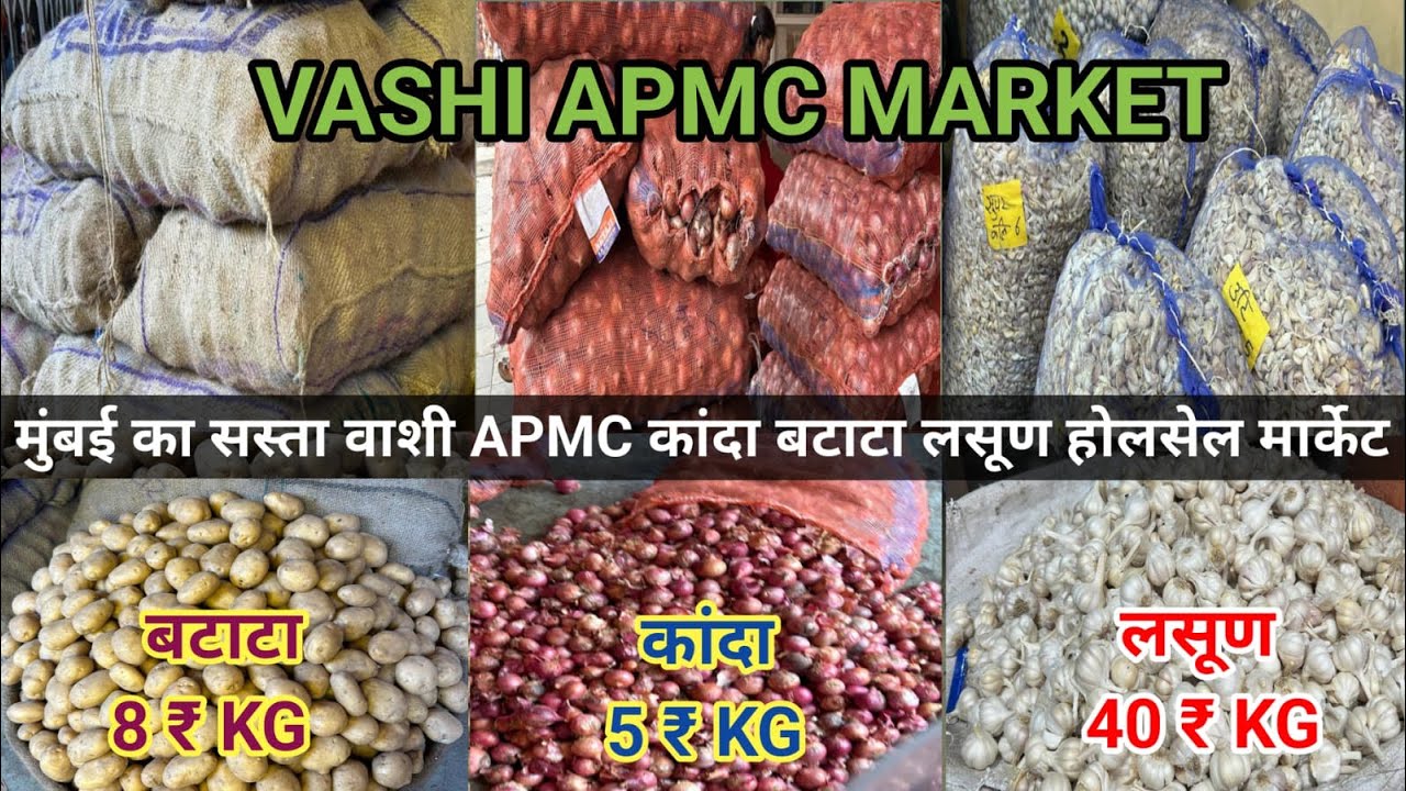 वाशी कांदा बटाटा मार्केट |Vashi APMC Market Garlic Wholesale Market |Wholesale Market In Mumbai
