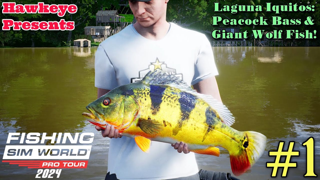 Fishing Sim World - 2024 Ep#1 - Laguna Iquitos: Peacock Bass & Giant Wolf Fish!
