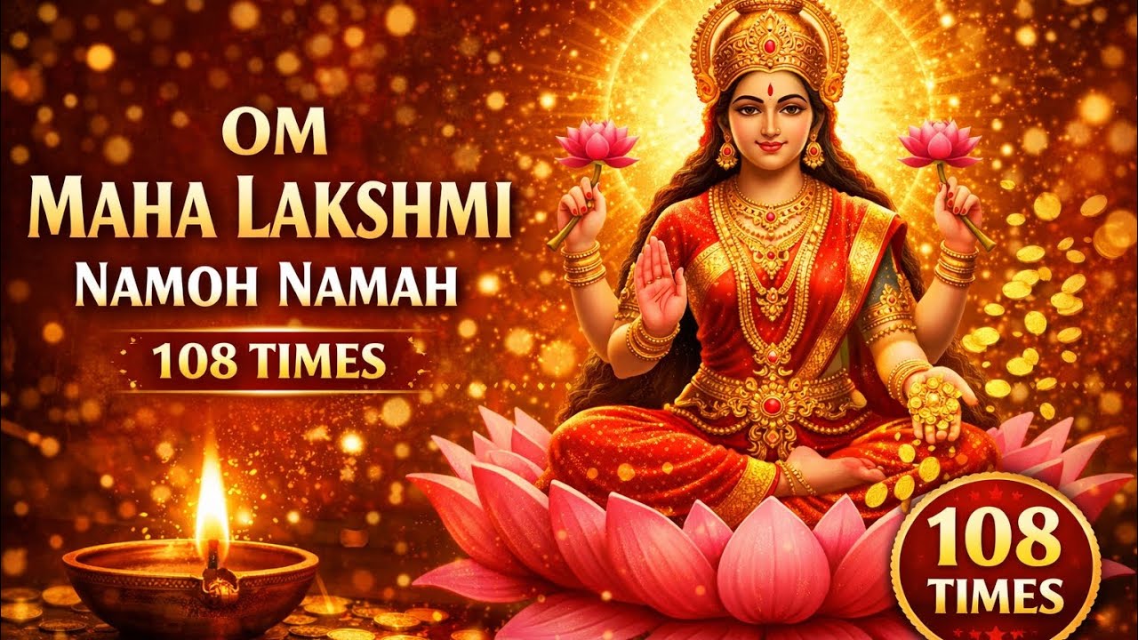 Om Maha Lakshmi Namoh Namah | 108 Times | Powerful Lakshmi Mantra | Non Stop | Wealth & Prosperity