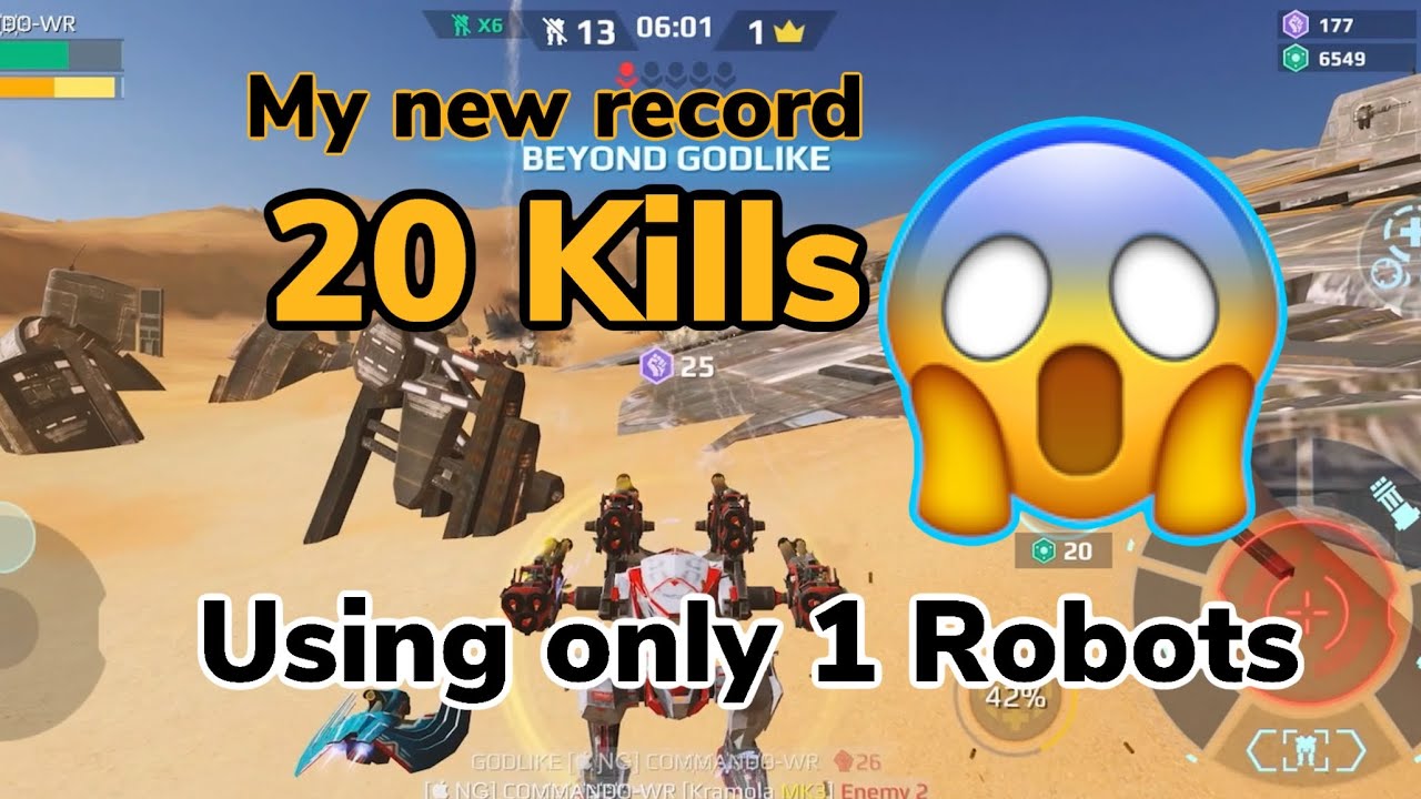 20 Kills with only One robot MK3 Tyr | War Robots Gameplay