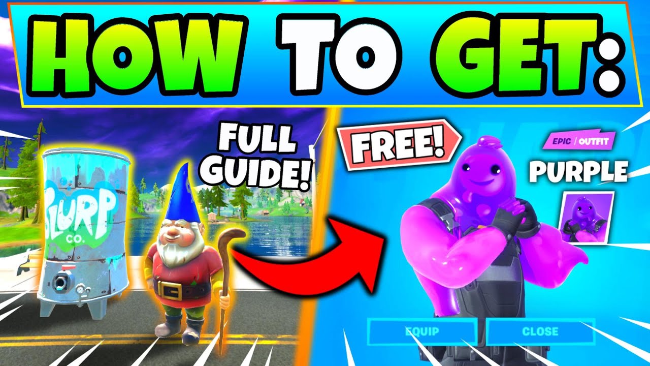 Fortnite HIDDEN GNOME & RIPPLEY vs SLUDGE CHALLENGES GUIDE! Overtime Purple Style in Battle Royale!