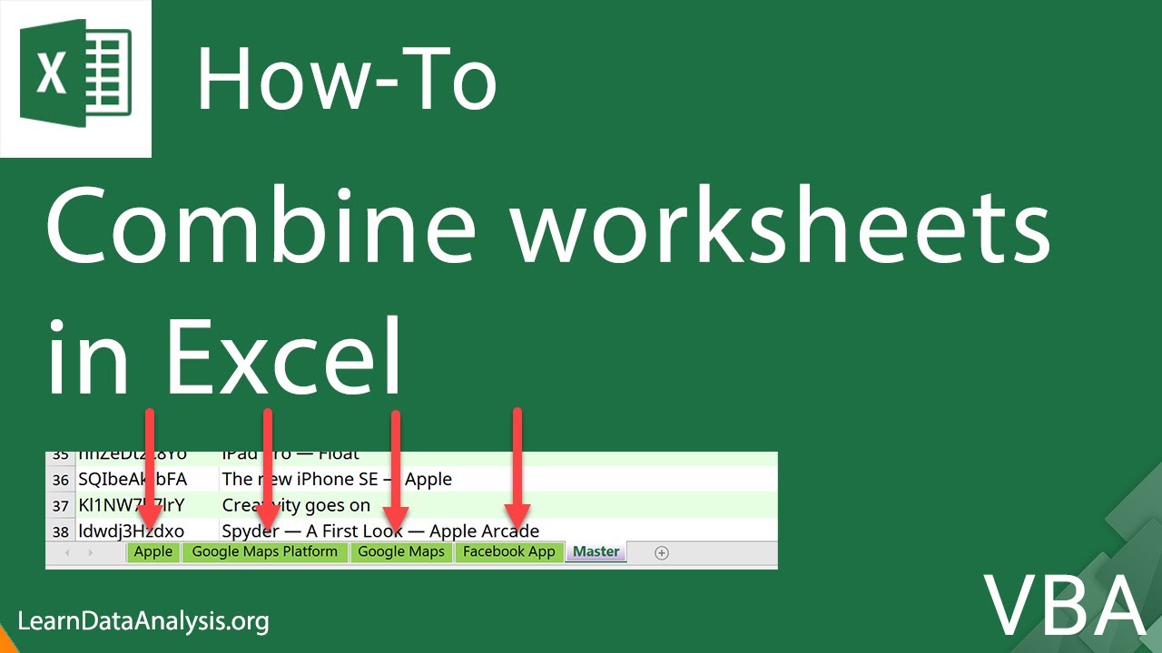 Excel VBA Macro to Combine Worksheets in Excel