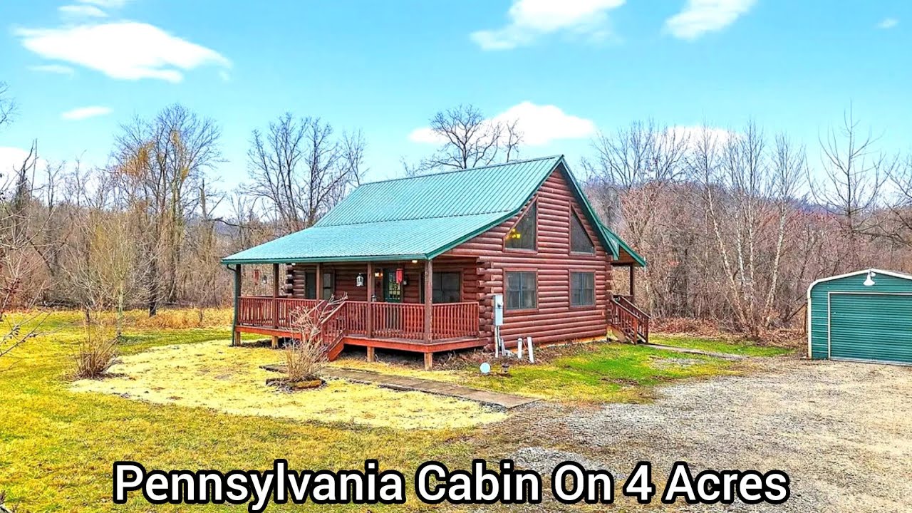 Дом в Пенсильвании на 4 акрах | Частный бревенчатый дом с мансардой | Недвижимость в Пенсильвании...