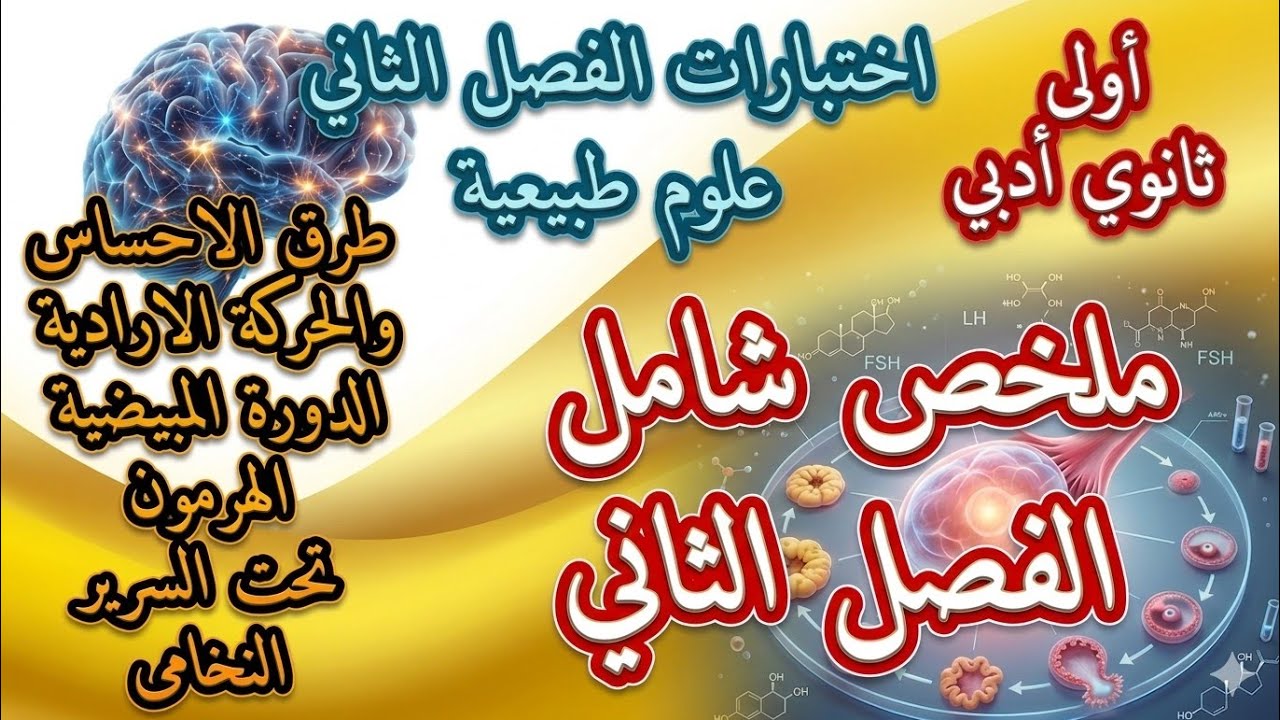 اولى ثانوي أدبى اختبارات الفصل الثانى علوم طبيعية ملخص شامل الفصل الثانى 