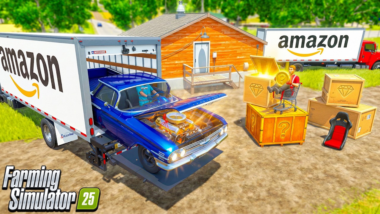 AMAZON DRIVER STEALS CAR (ROBBERY) | FARMING SIMULATOR 25