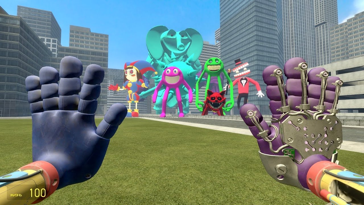 [4K] Roblox Innyume Smiley's Stylized Nextbot Vs Poppy playtime Chapter 3 Monsters In Garry's Mod