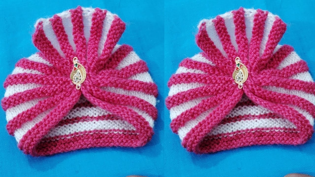 🌟Cap design for baby🌺Turban Cap for kids🌹Pagdi baby Cap knitting🌺बेबी टोपी बनाएं🌹@sdboutique7548