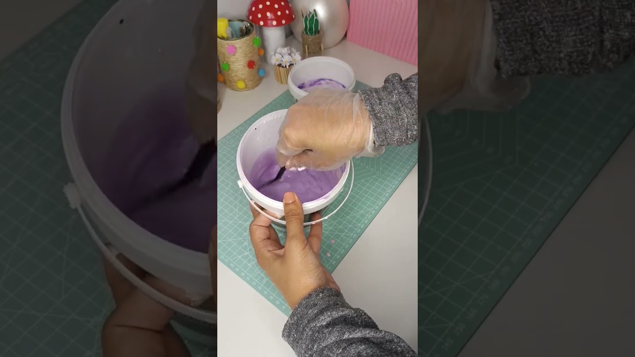 بدون قوالب ديكور روعة من الجبس 💜 #جبس #كونكريت #هاندميد #ديكور #gypsum #davo_diy #diy #homedecor
