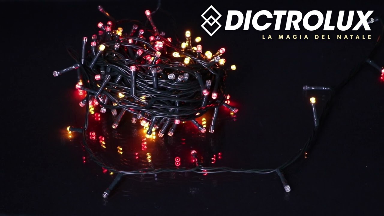 Catena 100 Led a batteria - Multicolor- timer 6 on- 18 off