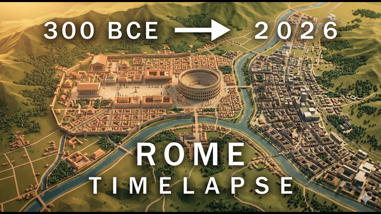 Evolution of Rome: 2300 Years in 3 Minutes (300 BCE - 2026)