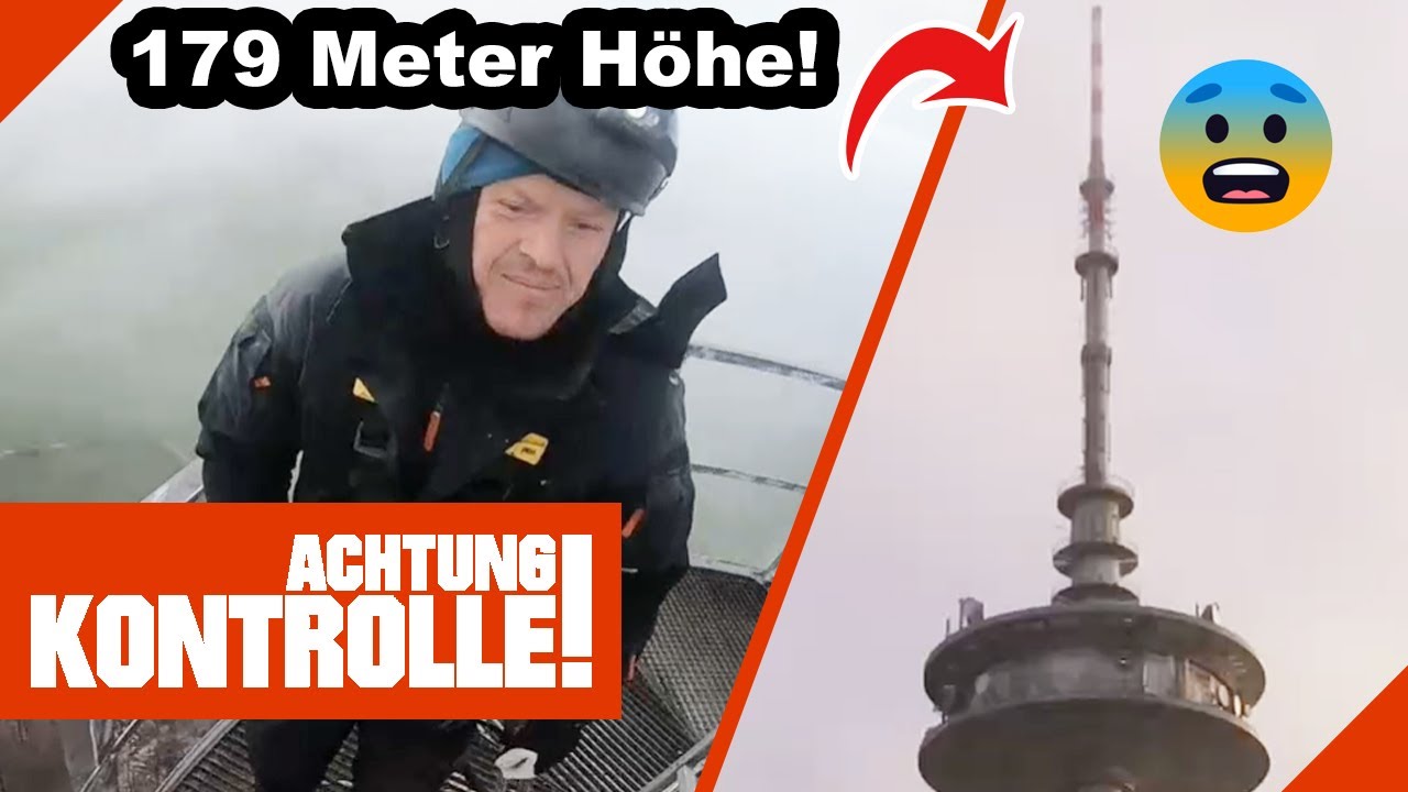 EINSATZ in 179 Metern HÖHE! 😲 Nebel erschwert die Arbeit! |1/2| Kabel Eins | Achtung Kontrolle