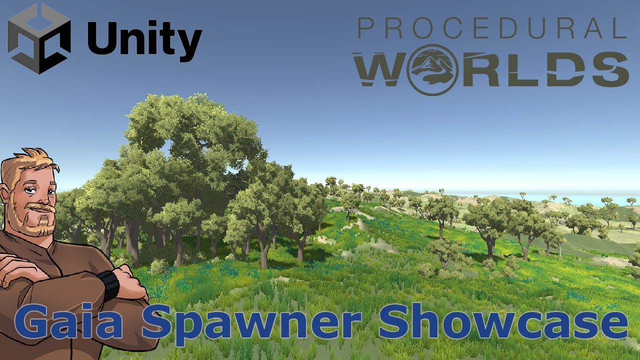 Unity3d - Gaia spawner showcase featuring Synty Studios Polygon Nature