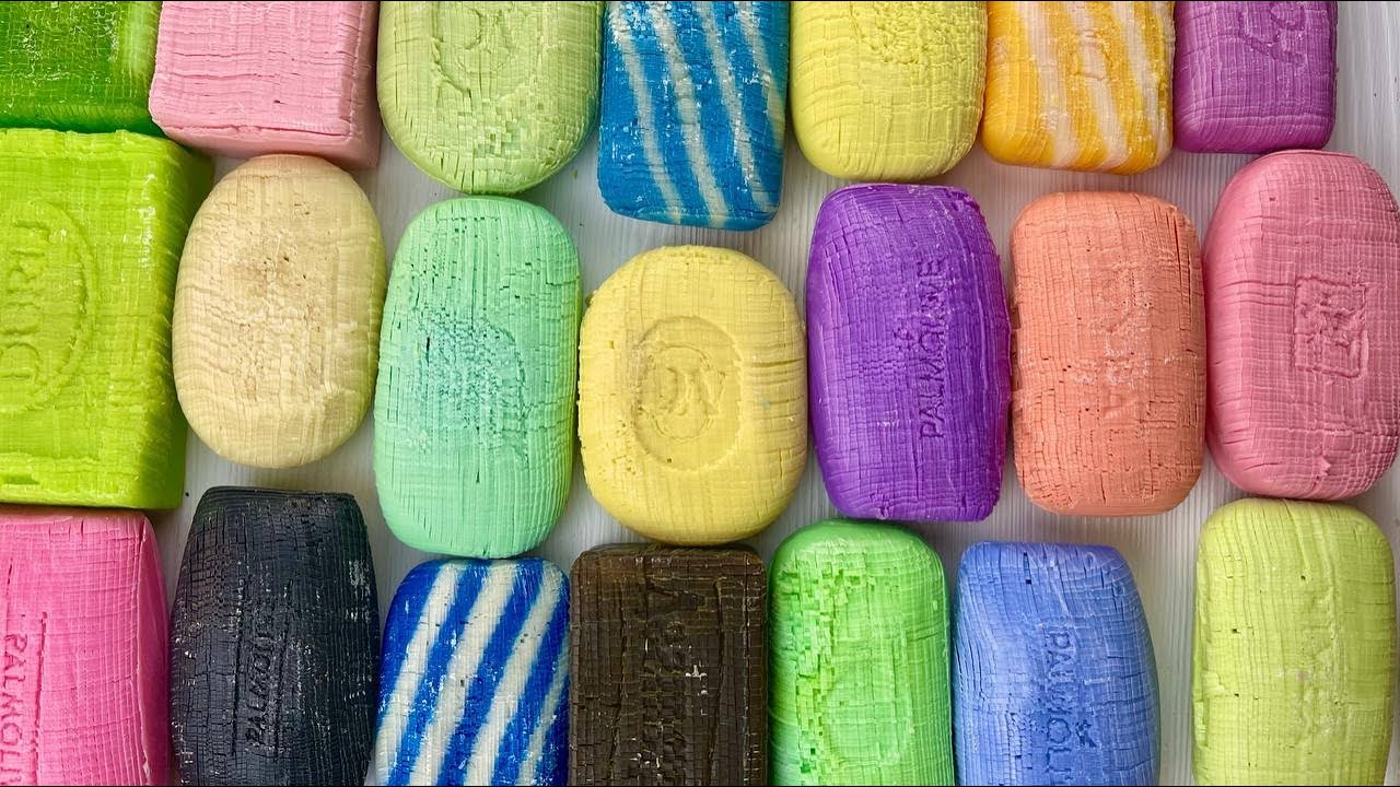 SOAP CUBES/ Cutting soap cubes/ ASMR SOAP/ SATISFYING SOAP VIDEO
