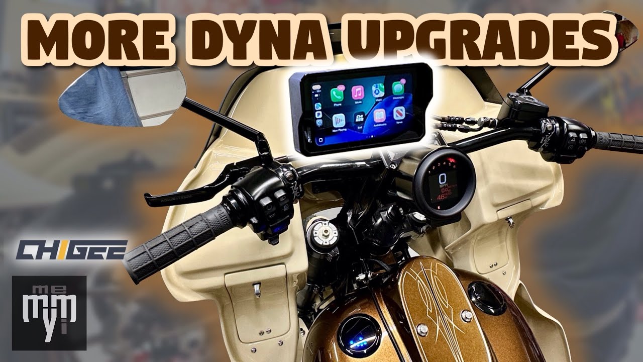Installing APPLE CARPLAY On A Harley-Davidson DYNA!!! Chigee AIO-6