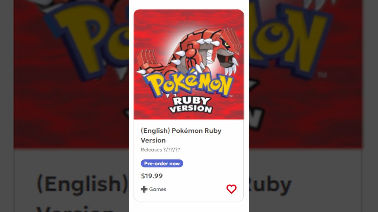 We WILL Get Pok&eacute;mon Ruby and Sapphire&hellip; Eventually