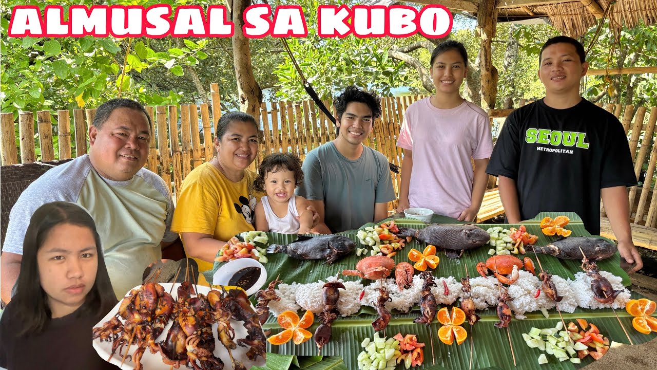 MASARAP NA ALMUSAL SA KUBO KASAMA ANG PAMILYA | INIHAW NA PUSIT AT PAKOY