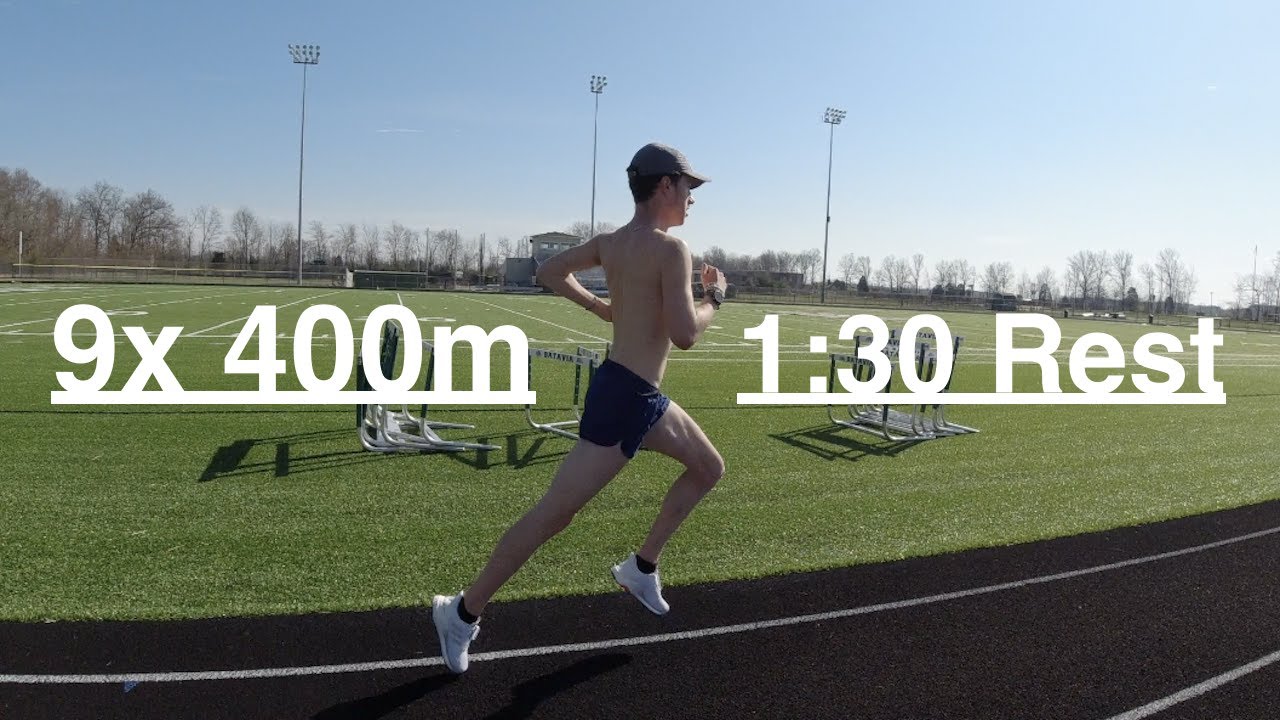 9x 400m w/ 1:30 Rest Track Workout! / Long Distance Workout!