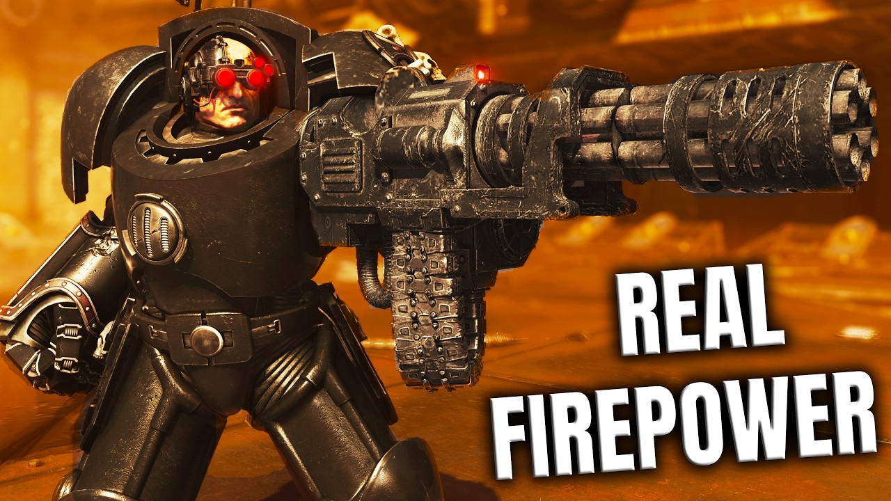 TERMINATOR GATLING CANNON GAMEPLAY! Real Iron Hand vs Tyranids - Space Marine 2 + Mods (4K)