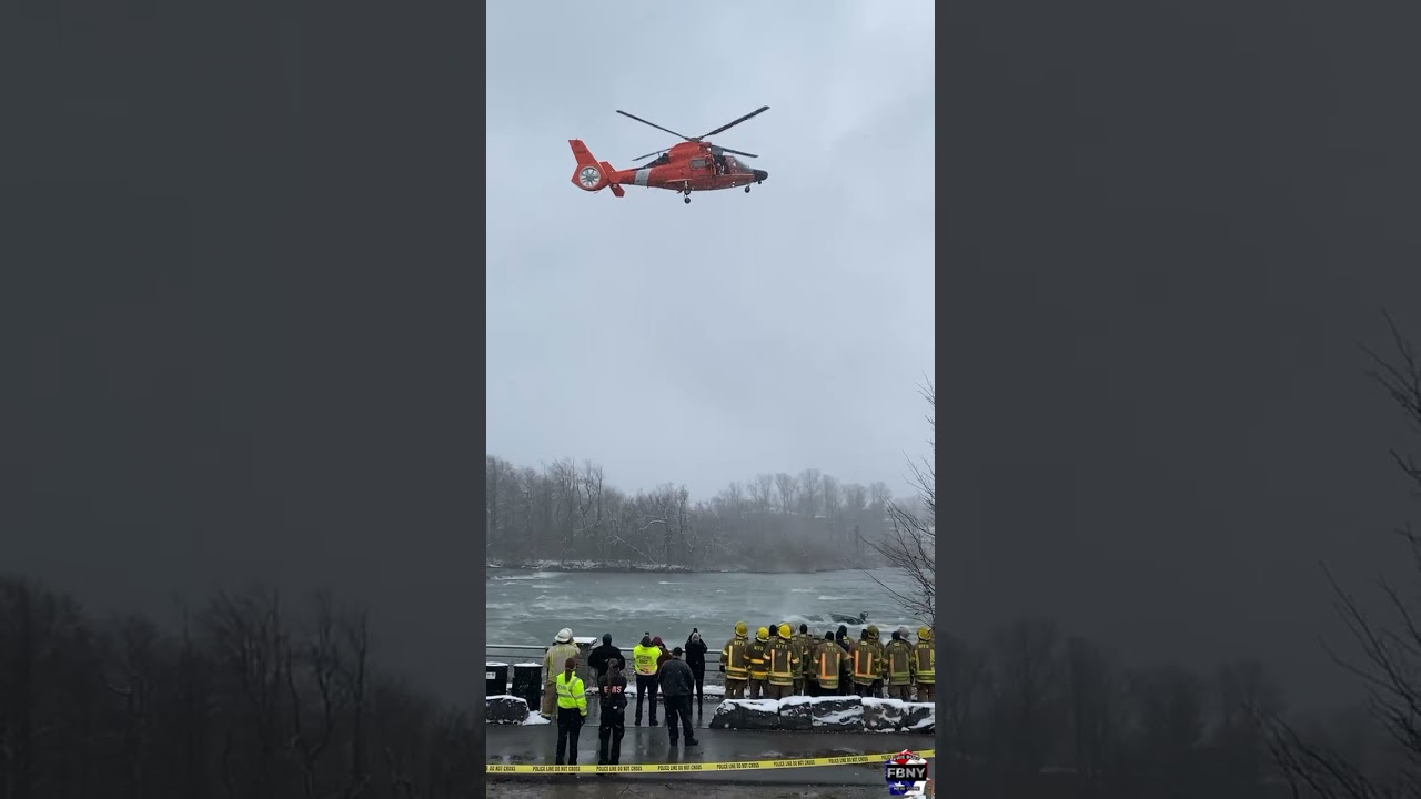United States Coast Guard Making a rescue attempt in the Niagara River
