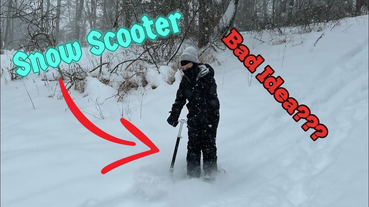 Snow Scootering Down a Hill (BAD IDEA?)