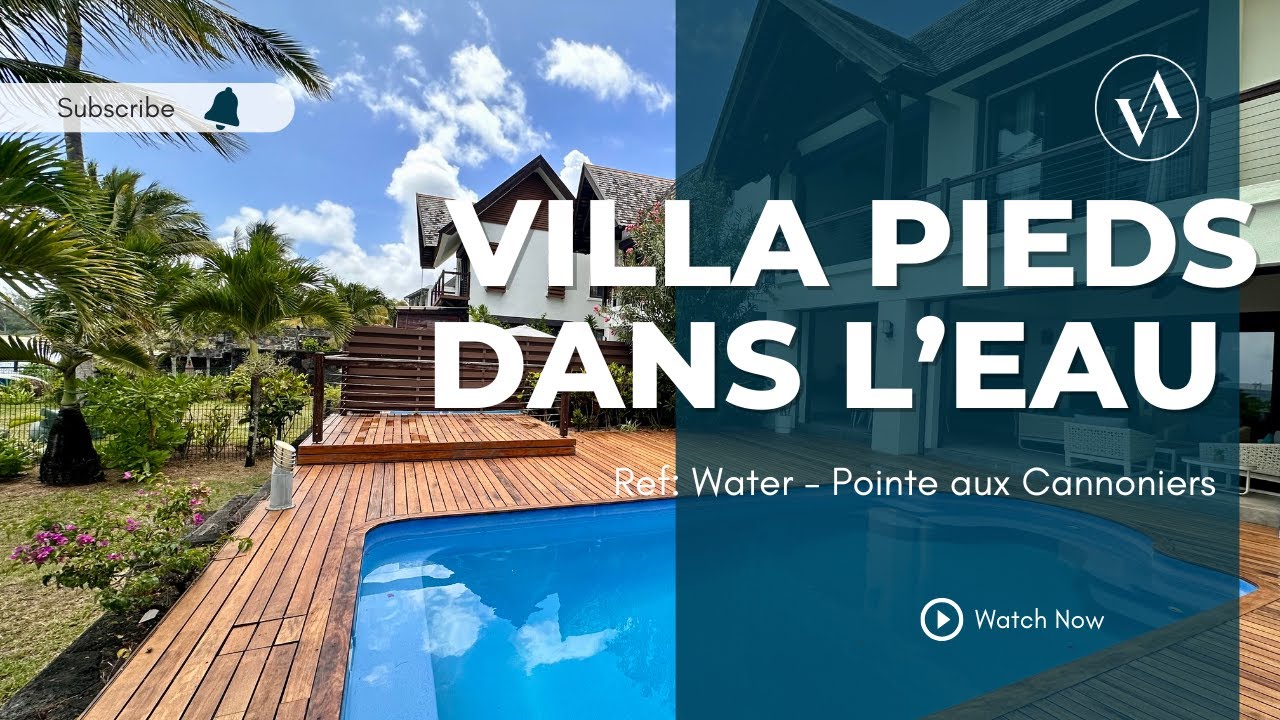 Pointe aux Canonniers - Villa d'exception de 4 chambres pieds dans l'eau