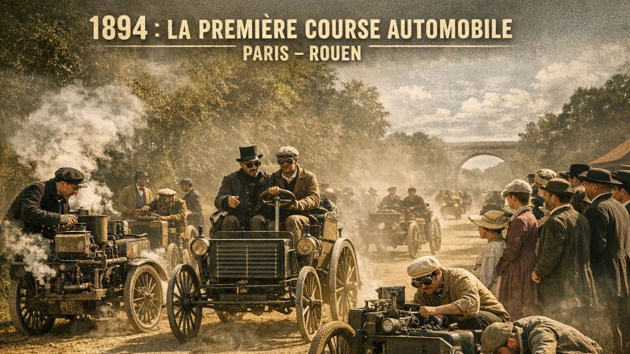 Comment s&rsquo;est d&eacute;roul&eacute;e la premi&egrave;re course automobile de l&rsquo;histoire &agrave; Paris en 1894