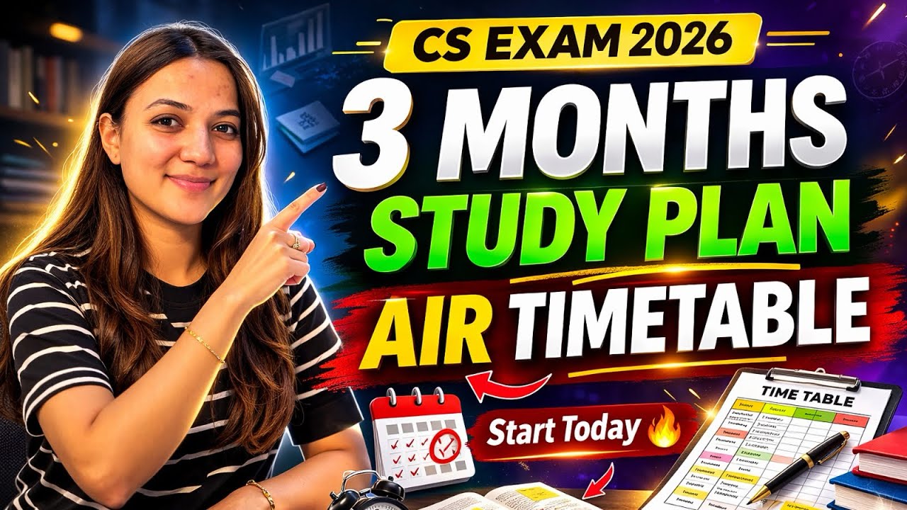 3 Months study routine for CS JUNE 2026 | AIR TIMETABLE | Neha Patel