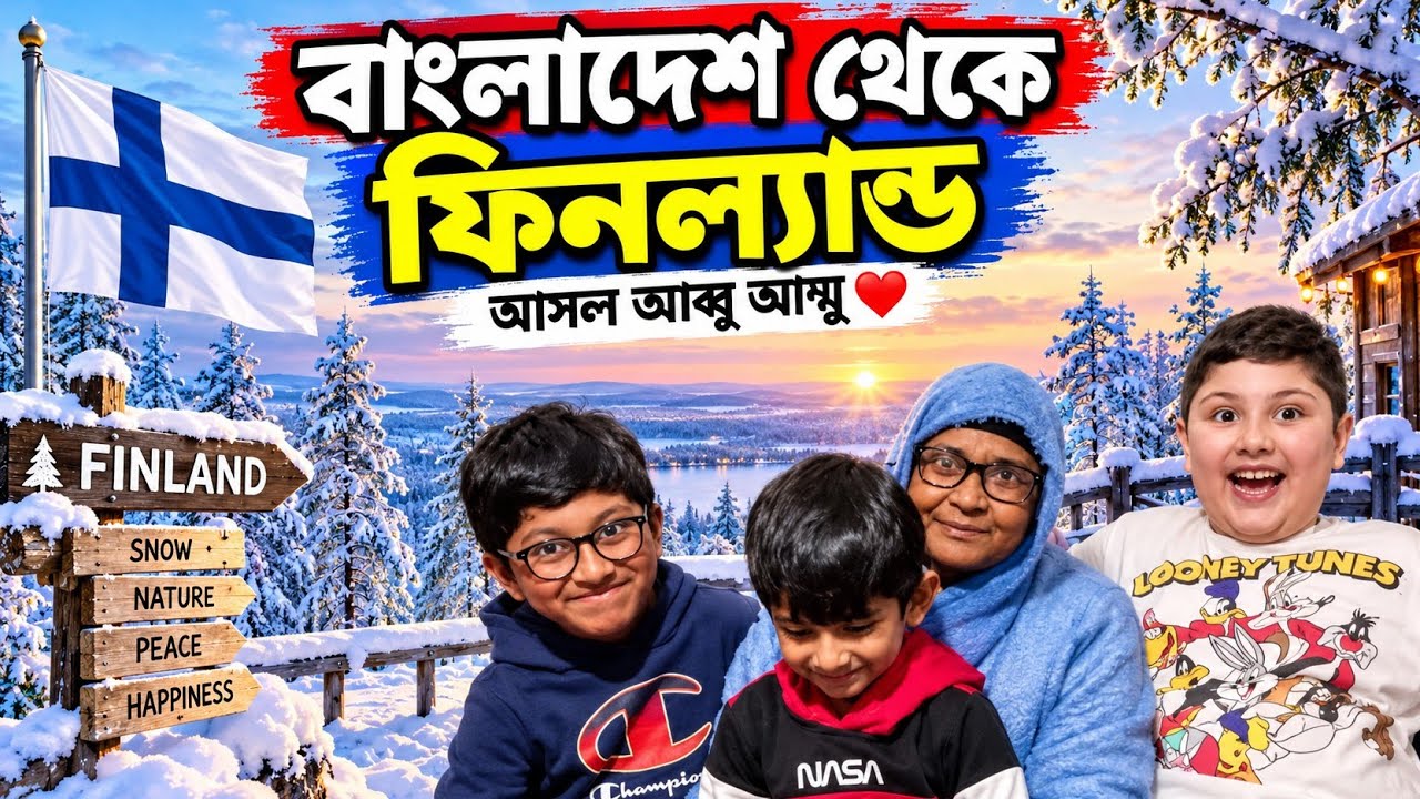 বাংলাদেশ থেকে ফিনল্যান্ড আসল আব্বু আম্মু। Bangladesh To Finland visit @SaifulWorld