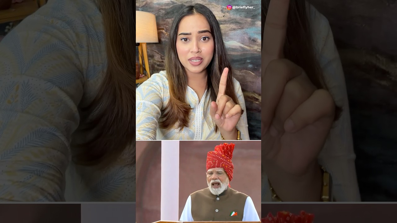 PM Modi&rsquo;s Dimagi Naxal Remark Defined Aura Level #modi #modiji #modispeech #redfort #trendingshorts