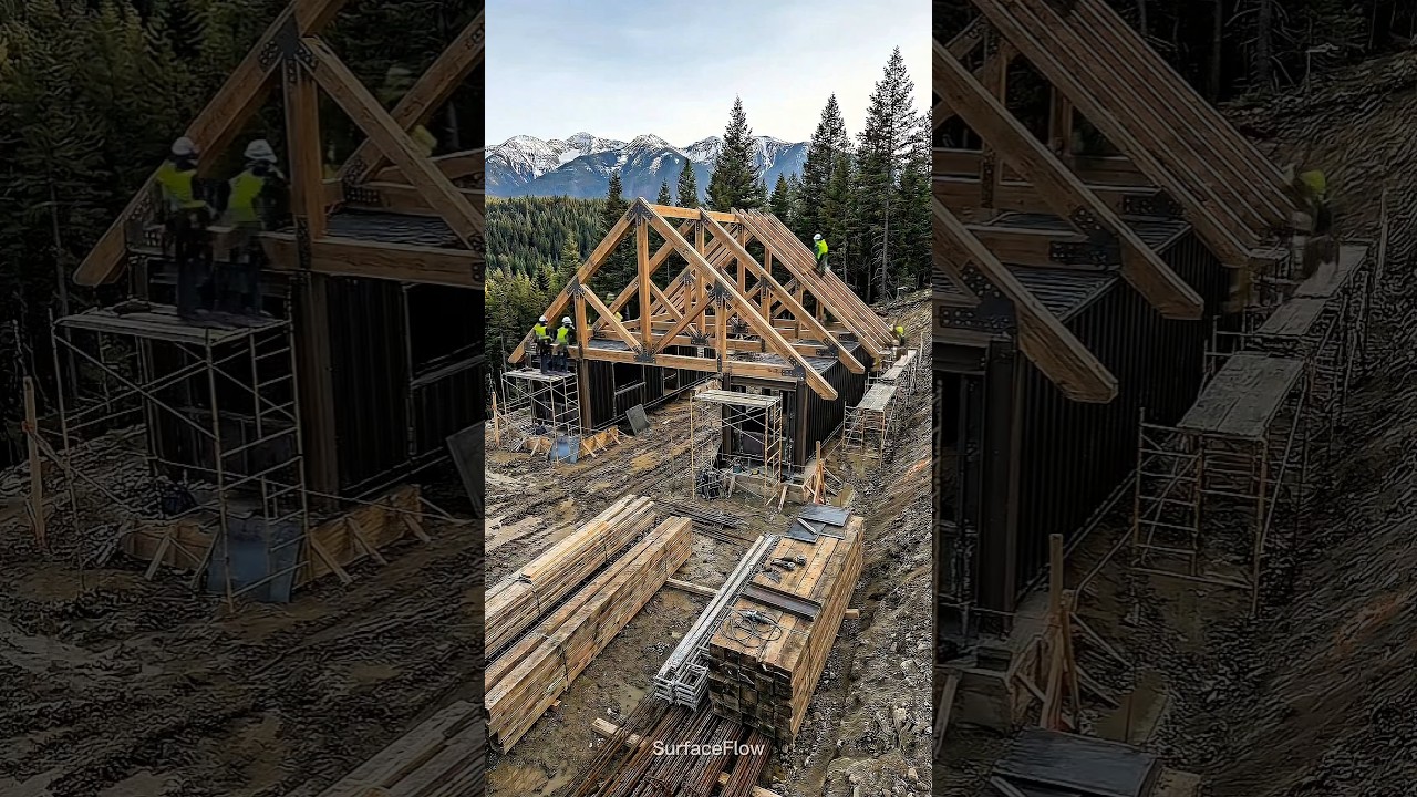 Building a Mountain A-Frame Cabin from Shipping Containers