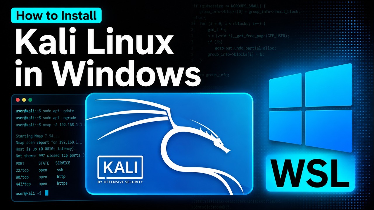 How to Install Kali Linux on Windows 11 Using WSL (2025 Method)