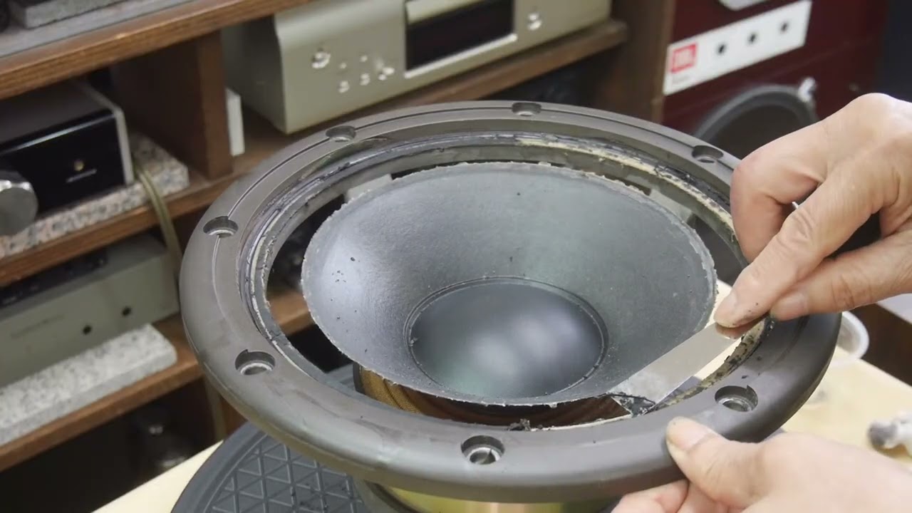 ONKYO Scepter 1001ウーファーエッジ張替え
