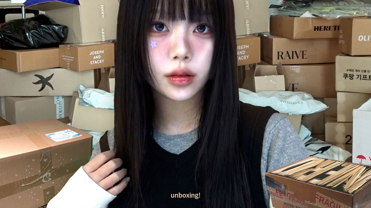 📦봄 택배깡📦 위시리스트 청산 ｡˚ ✩ ⋆ . !! 느좋 봄옷 57가지 같이 뜯어요 ⋆ 𓂃 𓂂𓏸 ( 여리여리 니트 • 개강룩 추천템 • 봄 아우터 • 올리브영 추천템 )