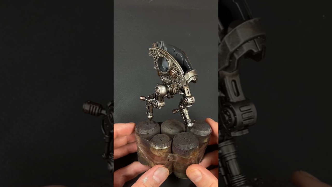 How to paint metal parts for Knight Armiger in few steps!#warhammer40k #imperialknights #miniature