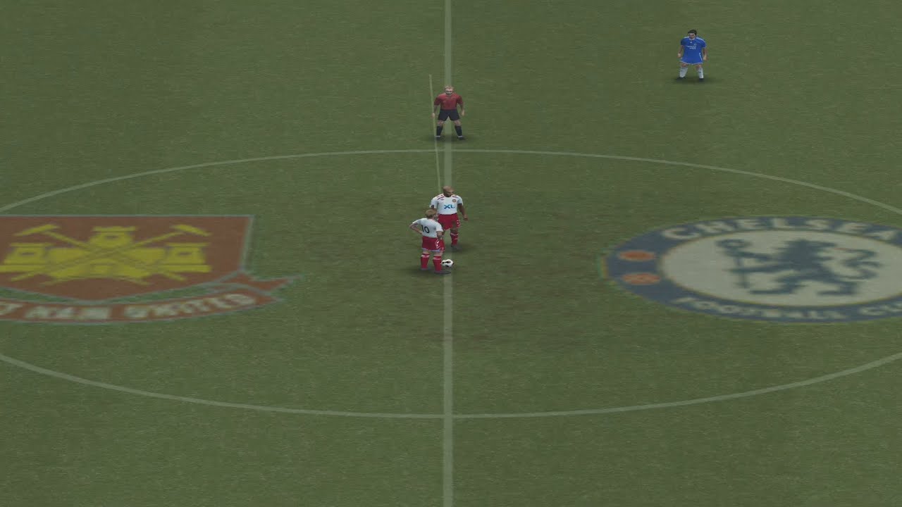 Jogando PS2 - Pes 2008 - Premier League - 2°R West Ham x Chelsea.