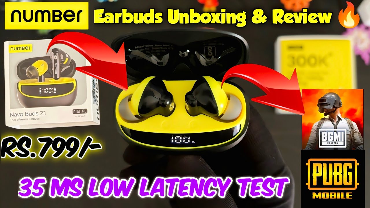 Number Navo Buds Z1 Unboxing & Review ⚡ | Number Navo Buds Z1 Low Latency Test 